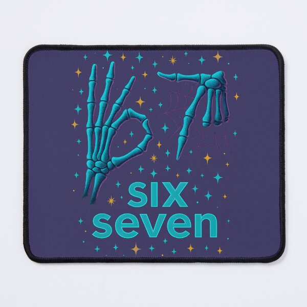 Item preview, Six Seven – Funny Skeleton Hands Halloween Design designed and sold by LunaSpellStudio.