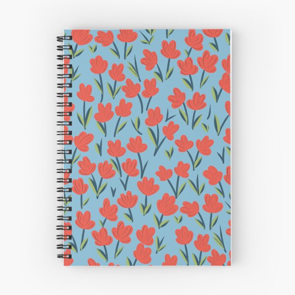 Item preview, Red floral motif repeat – spring flower pattern designed and sold by lisahoever.
