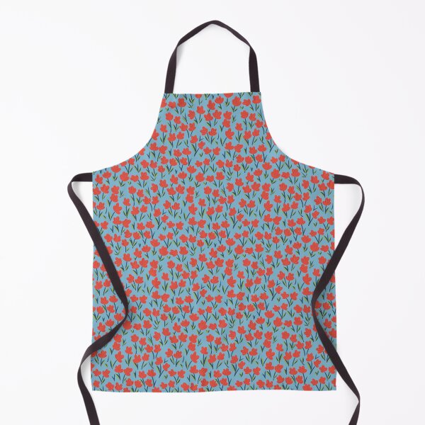 Item preview, Red floral motif repeat – spring flower pattern designed and sold by lisahoever.