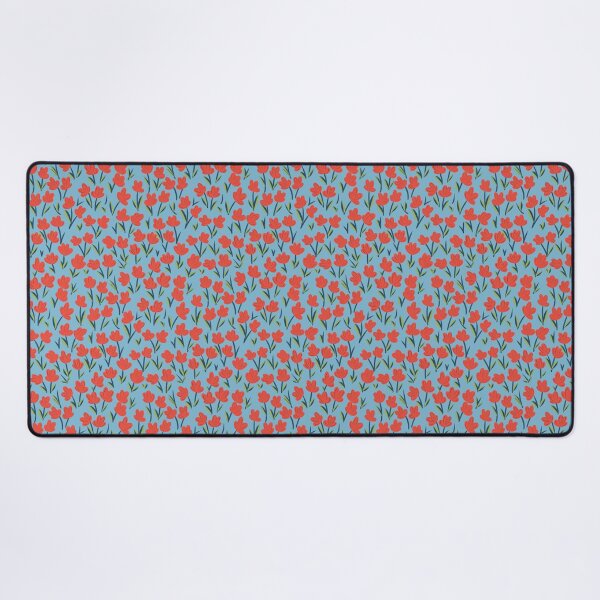 Item preview, Red floral motif repeat – spring flower pattern designed and sold by lisahoever.