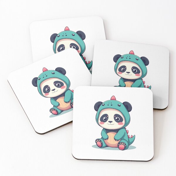 Item preview, Cute Panda in Dinosaur Costume – Kawaii Vector Illustration designed and sold by Vectorfever.