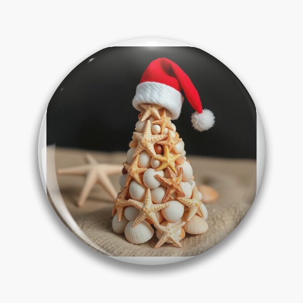 Item preview, Starfish Christmas Tree with Santa hat designed and sold by jen1was.
