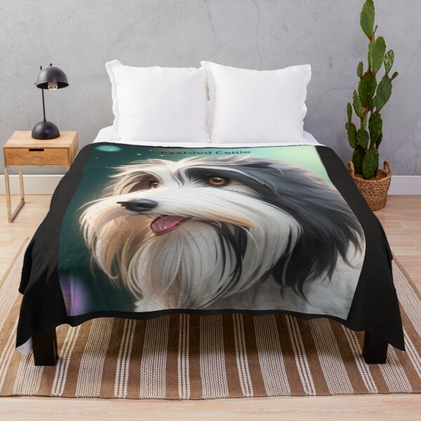 Item preview, Charming Bearded Collie Dog Portrait with Beautiful Fur and Expressive Eyes designed and sold by KJ-Books.