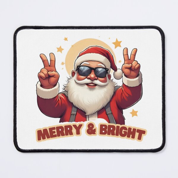 Item preview, Cool Santa PNG | Merry and Bright Sublimation Design | Retro Christmas Clipart | Peace Sign Santa Digital Download | Groovy X-Mas File designed and sold by BrightVibesshop.