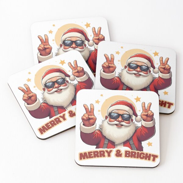 Item preview, Cool Santa PNG | Merry and Bright Sublimation Design | Retro Christmas Clipart | Peace Sign Santa Digital Download | Groovy X-Mas File designed and sold by BrightVibesshop.