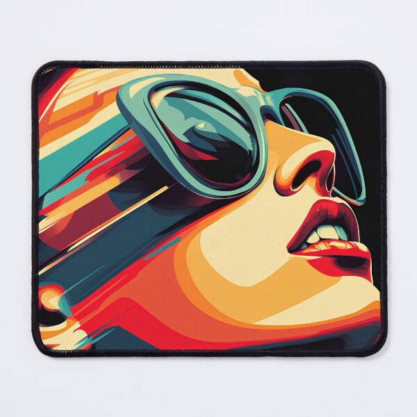 Item preview, Colorful portrait of a woman with sunglasses in modern pop art style designed and sold by Cute-huh.