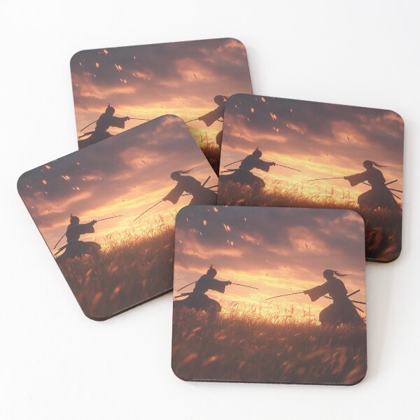 Item preview, samurai duel at sunset ina a field of tall grass designed and sold by Cute-huh.