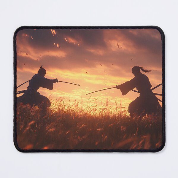 Item preview, samurai duel at sunset ina a field of tall grass designed and sold by Cute-huh.