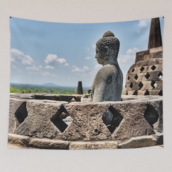 Item preview, Silent meditation facing the horizon of Borobudur designed and sold by franck380.