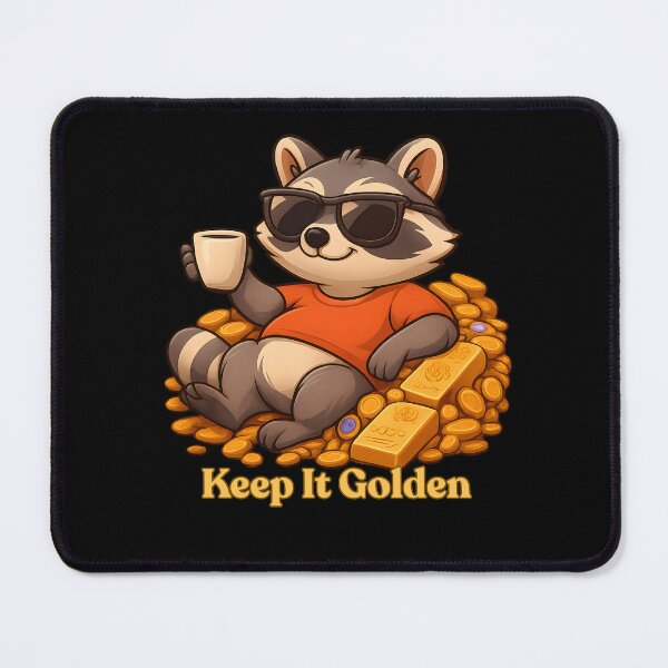 Item preview, Lazy Rich Raccoon Keep It Golden designed and sold by KakangMudi.