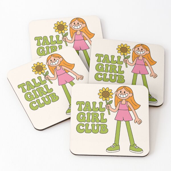 Item preview, Tall Girl Club Cartoon — Cute Tall Girl Holding Basketball / Sunflower designed and sold by Embrace Tall.
