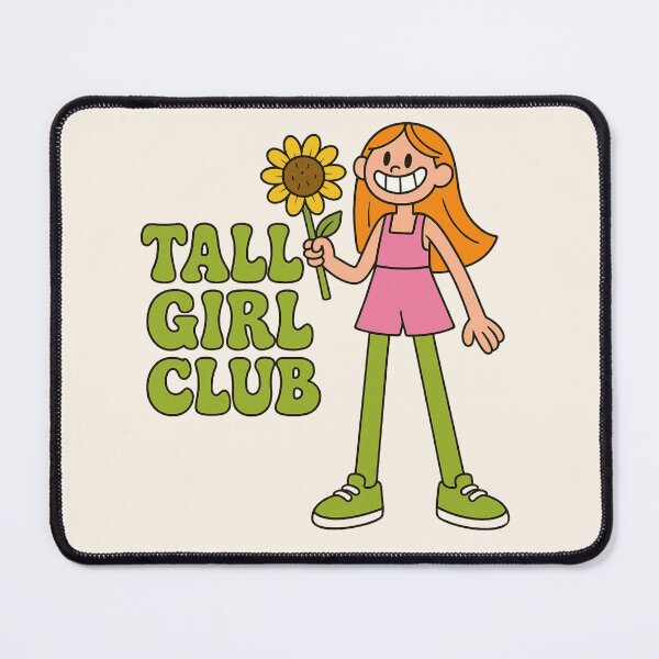 Item preview, Tall Girl Club Cartoon — Cute Tall Girl Holding Basketball / Sunflower designed and sold by Embrace Tall.