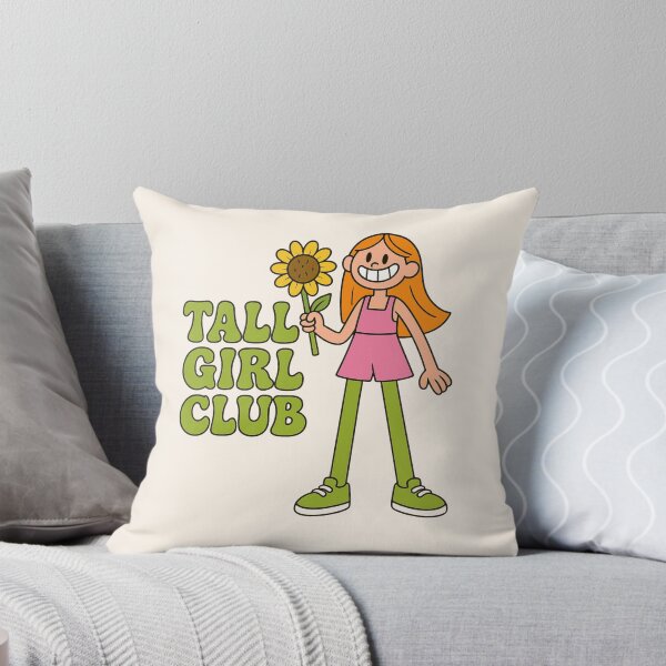 Item preview, Tall Girl Club Cartoon — Cute Tall Girl Holding Basketball / Sunflower designed and sold by Embrace Tall.