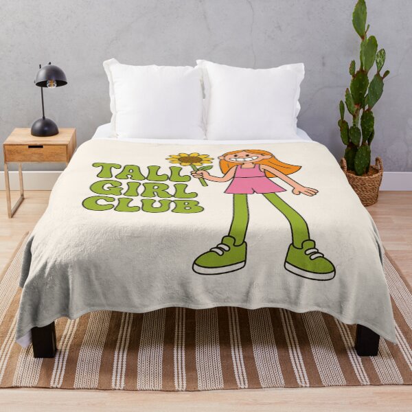Item preview, Tall Girl Club Cartoon — Cute Tall Girl Holding Basketball / Sunflower designed and sold by Embrace Tall.