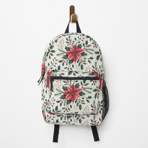 Item preview, Vintage Christmas Poinsettia Botanical Pattern designed and sold by Ed & Harmony.