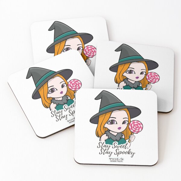 Item preview, Halloween Witch Lollipop Candy "Stay Sweet, Stay Spooky" Kawaii Girl Design designed and sold by P-L-Sardines.