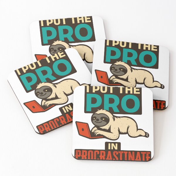 Item preview, I Put the Pro in Procrastinate Funny Sloth T-Shirt designed and sold by Koony House and Field.