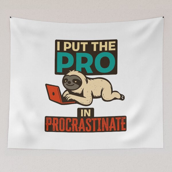Item preview, I Put the Pro in Procrastinate Funny Sloth T-Shirt designed and sold by Koony House and Field.