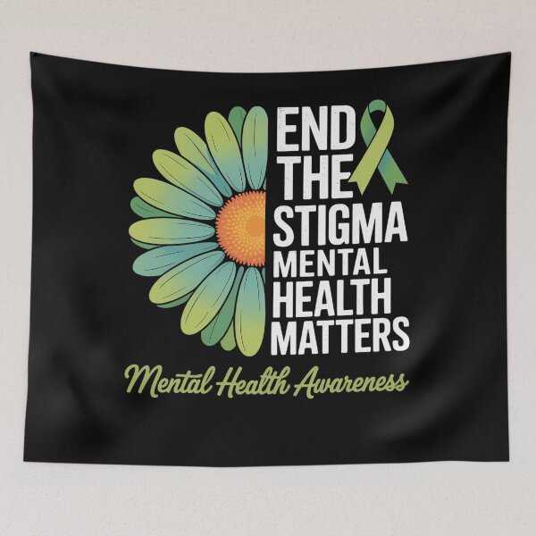 Item preview, End The Stigma Mental Health Matters Awareness Brain Illness designed and sold by TrinaEspinoza.