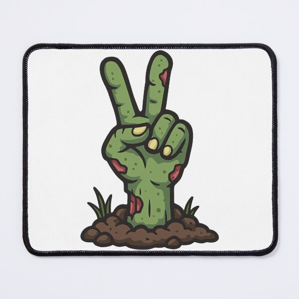 Item preview, Zombie Hand Peace Sign – Cute Spooky Halloween Cartoon designed and sold by MUJU-pixel.