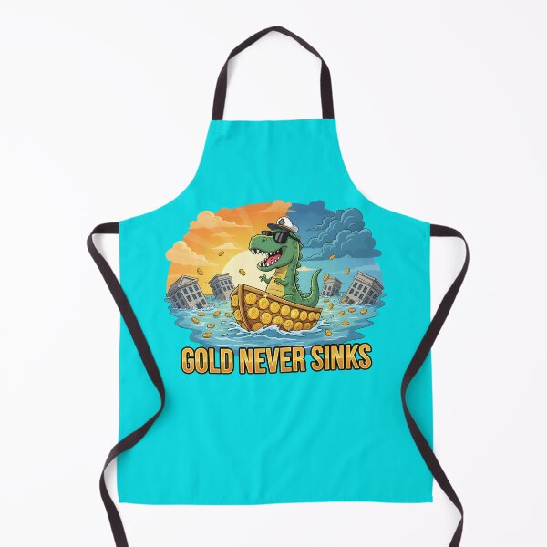 Item preview, T-Rex Gold Boat: Unsinkable Humor Tee! designed and sold by KakangMudi.