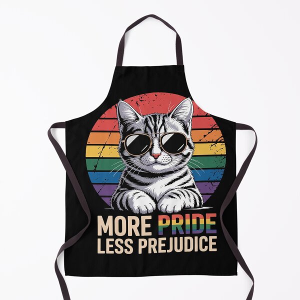 Item preview, More Pride Less Prejudice Cat Pride Month Gay Lesbian LGBTQ  designed and sold by BeetleMalon.