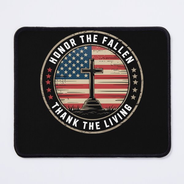 Item preview, Honor The Fallen Thank The Living Memorial Day Veteran Flag designed and sold by TyraYoung.