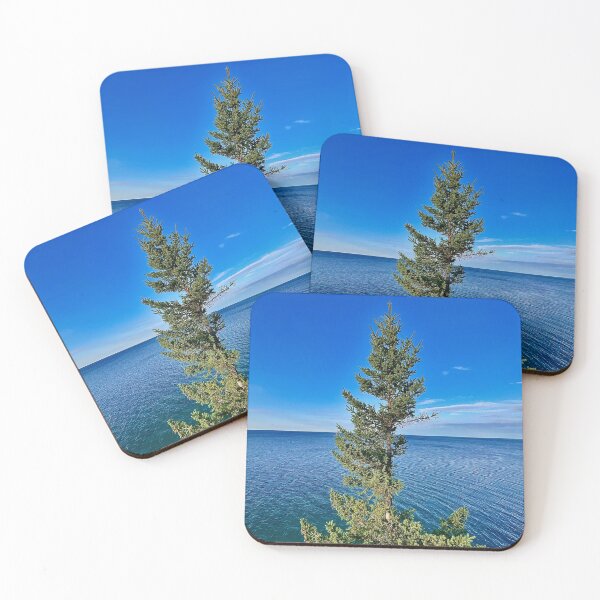 Item preview, Lone Pine Over Lake Superior  –  Pictured Rocks Shoreline Photography Print | Alternative National Park Series designed and sold by aadventures.
