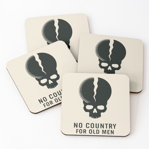Item preview, No Country for Old Men Minimal Skull Art designed and sold by stillnoir.