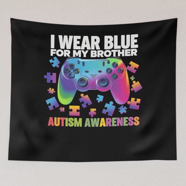 Item preview, I Wear Blue For My Brother Autism Awareness Kids Sister Boys designed and sold by TyraYoung.