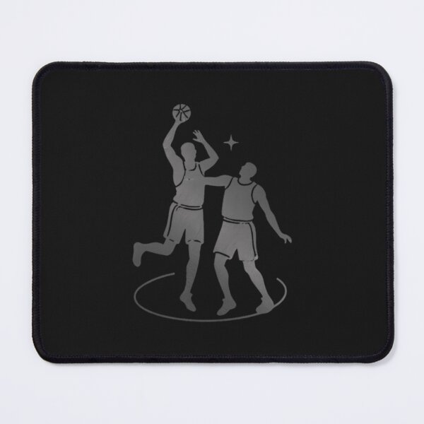 Item preview, Two animated basketball players on the court_black paint designed and sold by Aariq.
