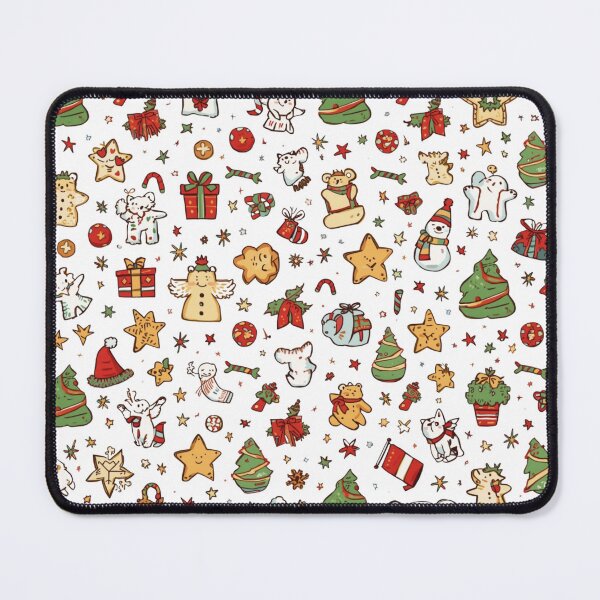 Item preview, Christmas seamless pattern with Santa Claus, tree ,bear, star, gifts and snowman. red and green. nice design Christmas designed and sold by PWDigitalArt.