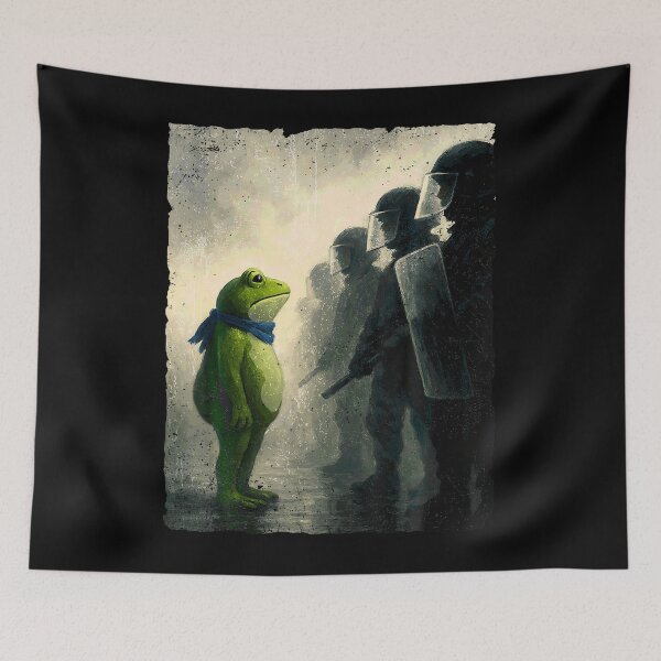 Item preview, Portland Frog Funny City Art - Portland Frog Protest  designed and sold by HayleePacoch.