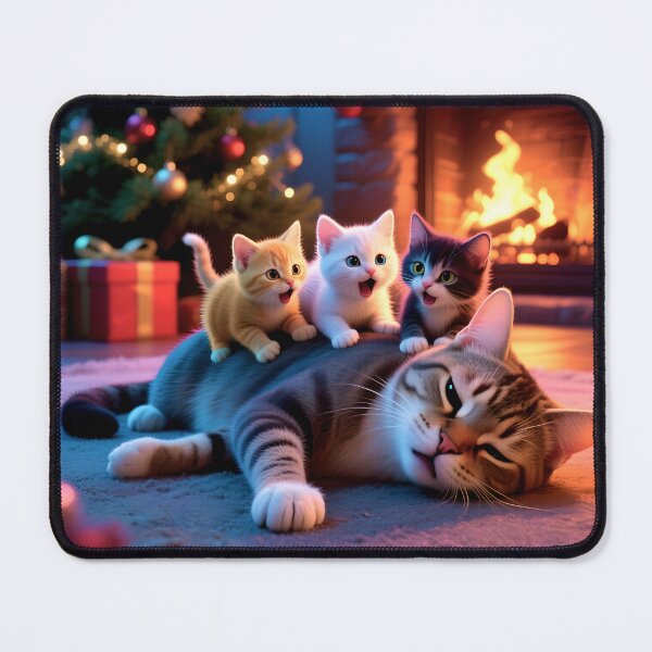 Item preview, Christmas Morning Kittens designed and sold by Lava Tigers Art.