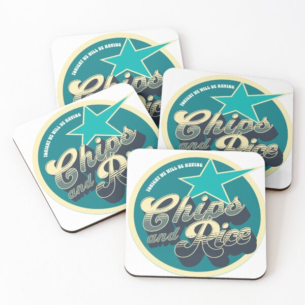 Item preview, Tonight We Will Be Having Chips And Rice Retro Badge designed and sold by 133DandC.