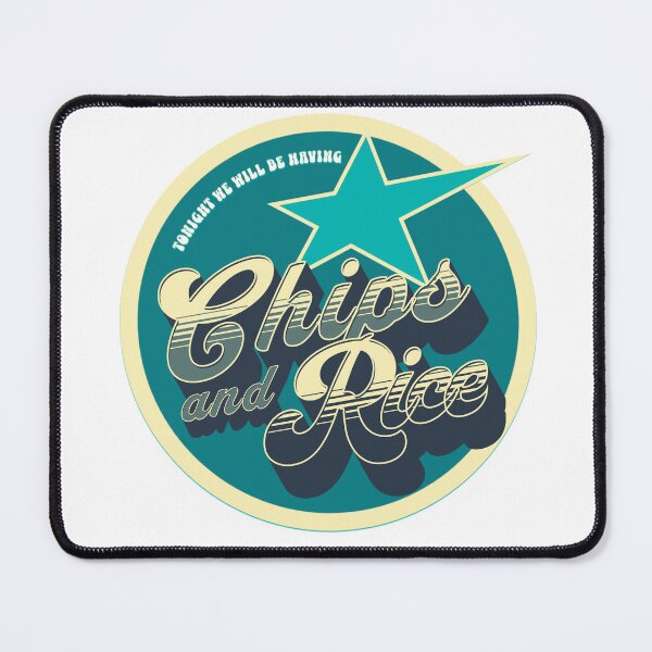 Item preview, Tonight We Will Be Having Chips And Rice Retro Badge designed and sold by 133DandC.