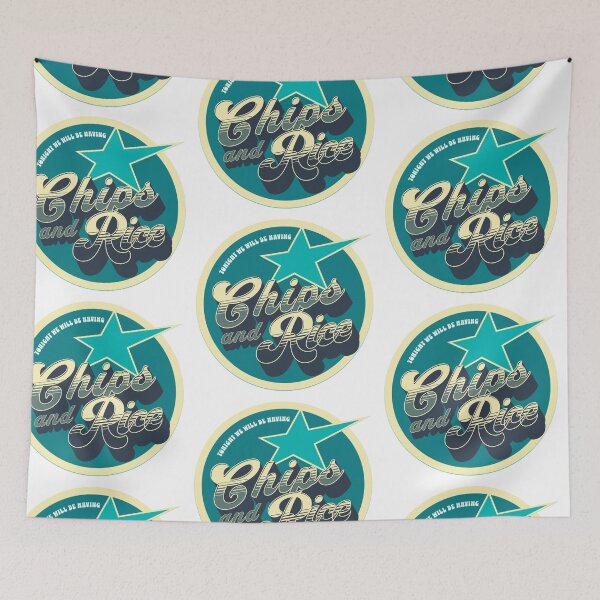 Item preview, Tonight We Will Be Having Chips And Rice Retro Badge designed and sold by 133DandC.