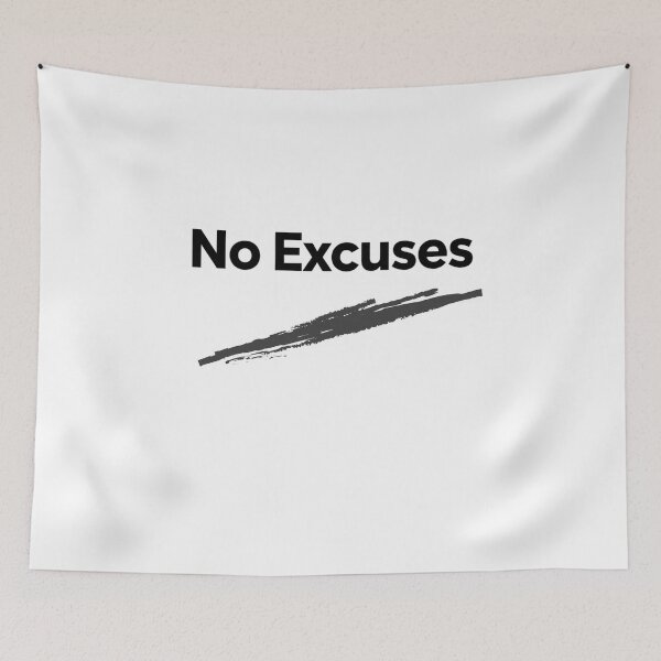 Item preview, No Excuses — Bold Motivational Typography designed and sold by Happyfreedom.
