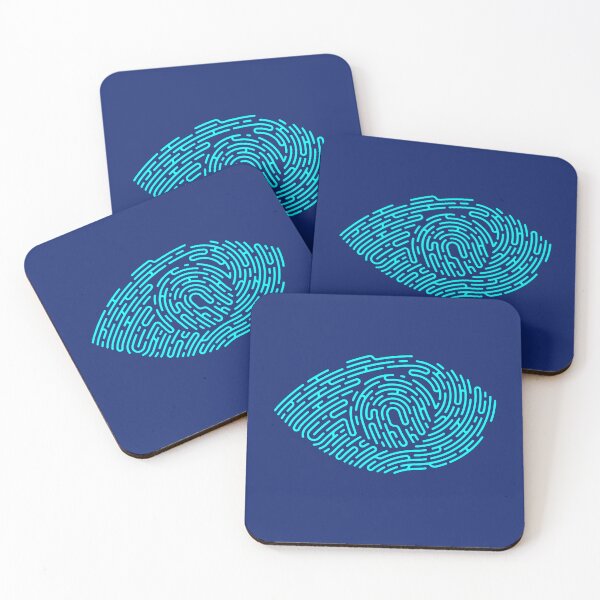 Item preview, concept of biometrics, lined graphic of eye combined with fingerprint  designed and sold by NiamLab.
