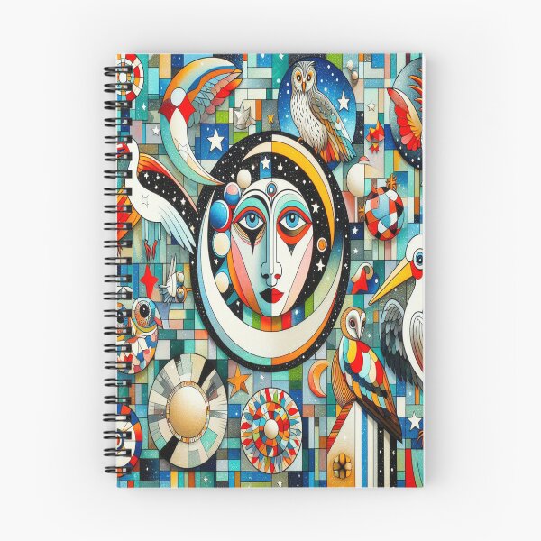 Item preview, Moonface Mosaic – Surreal Oracle of Birds and Geometry designed and sold by daweave77.