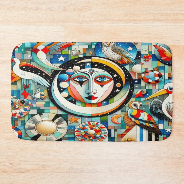 Item preview, Moonface Mosaic – Surreal Oracle of Birds and Geometry designed and sold by daweave77.