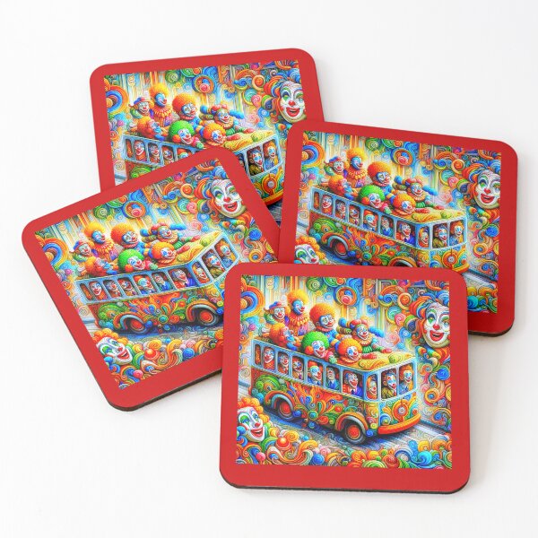 Item preview, Clown Bus – Surreal Parade of Pattern and Persona designed and sold by daweave77.