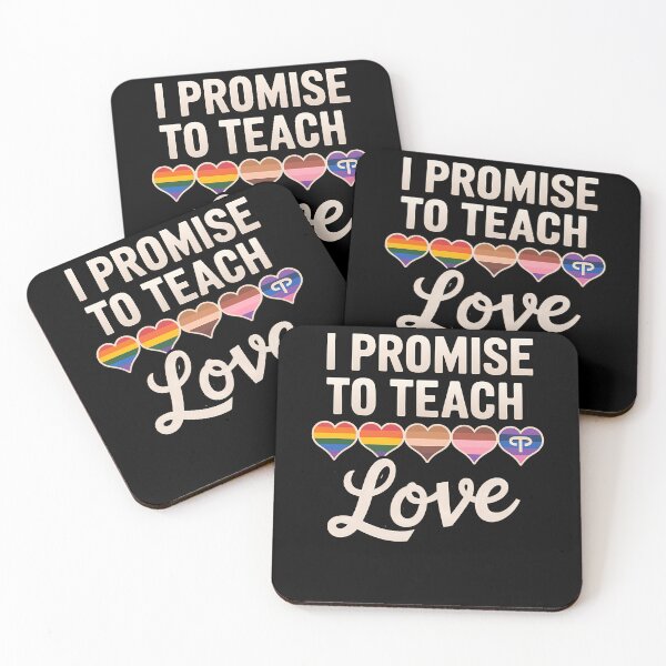 Item preview, LGBTQ Proud Ally I Promise To Teach Love Pride Teacher designed and sold by papertaless.