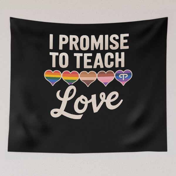 Item preview, LGBTQ Proud Ally I Promise To Teach Love Pride Teacher designed and sold by papertaless.