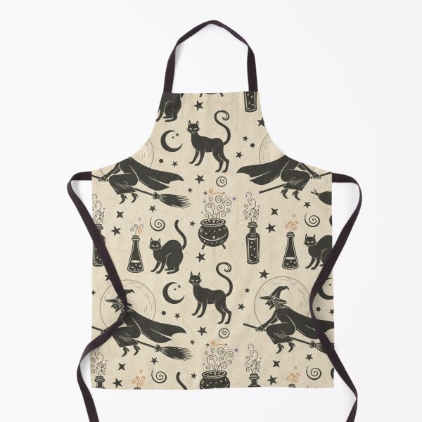 Item preview, Halloween Pattern with Witches and Cats – Spooky Seamless Design for Fabric, Wallpaper & Crafts designed and sold by JoeZigns81.