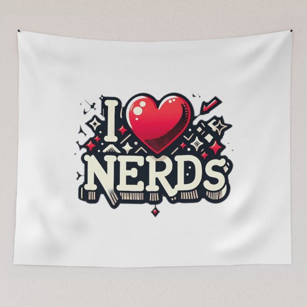 Aperçu de l'œuvre j'aime les nerds créée et vendue par NCNGDESIGN.