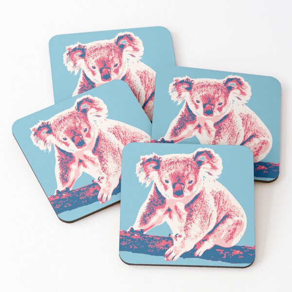 Item preview, Koala Australian Animal Eucalyptus pink blue designed and sold by blueidesign.