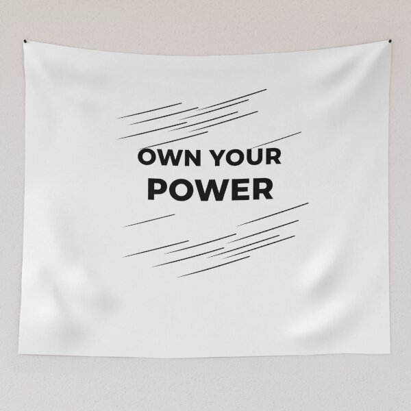 Item preview, Own Your Power — Modern Monochrome Quote Design designed and sold by Happyfreedom.