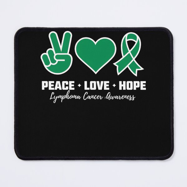 Item preview, Lymphoma Cancer Awareness Green Ribbon Peace Love Hope designed and sold by papertaless.