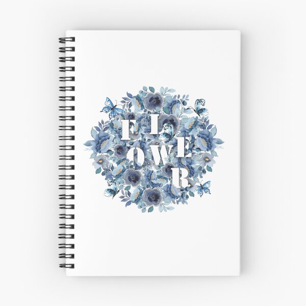 Artikelvorschau, Blaue Blumen und Schmetterlinge entworfen und verkauft von s.art.creations.studio.